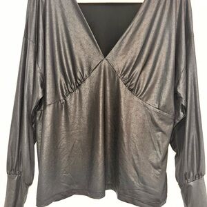 Elegant Black V-Neck Women's Top